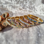 Load image into Gallery viewer, 3 Strass Bangle 'Mustard'