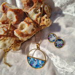 Load image into Gallery viewer, Circle Stud Earrings 'Blue'