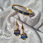 Load image into Gallery viewer, Flower Hook Earrings ‘Irises’