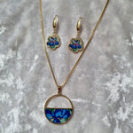 Load image into Gallery viewer, Flower Hook Earrings ‘Irises’