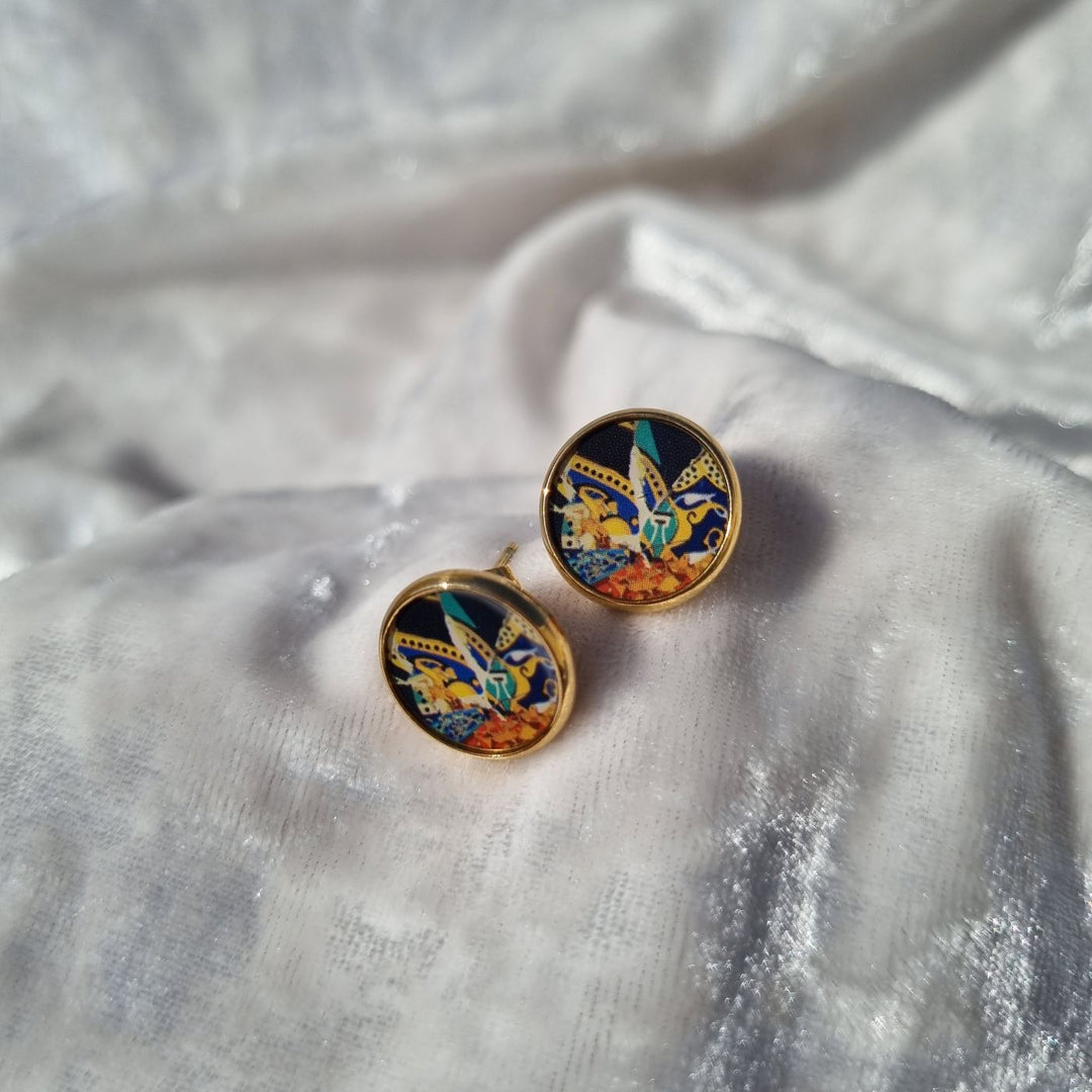 Circle Stud Earrings 'Carnival'