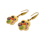 Load image into Gallery viewer, Flower Hooked Earrings ‘Marigold’
