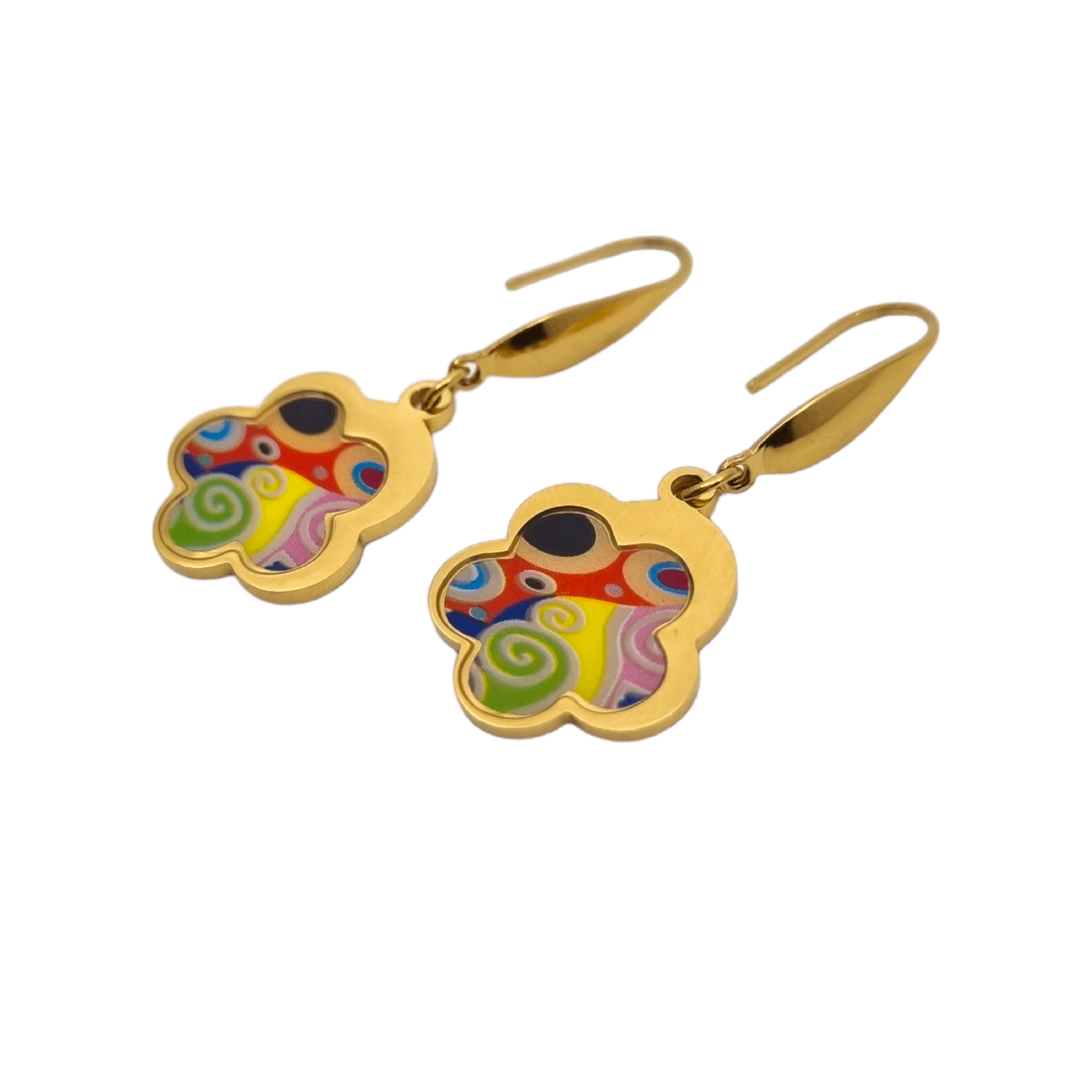 Flower Hooked Earrings ‘Marigold’