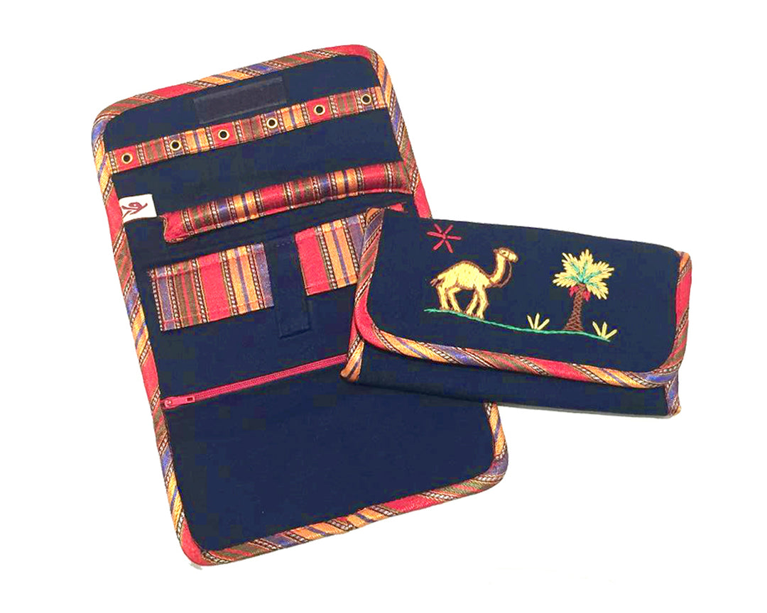 Jewelry pouch with embroidery